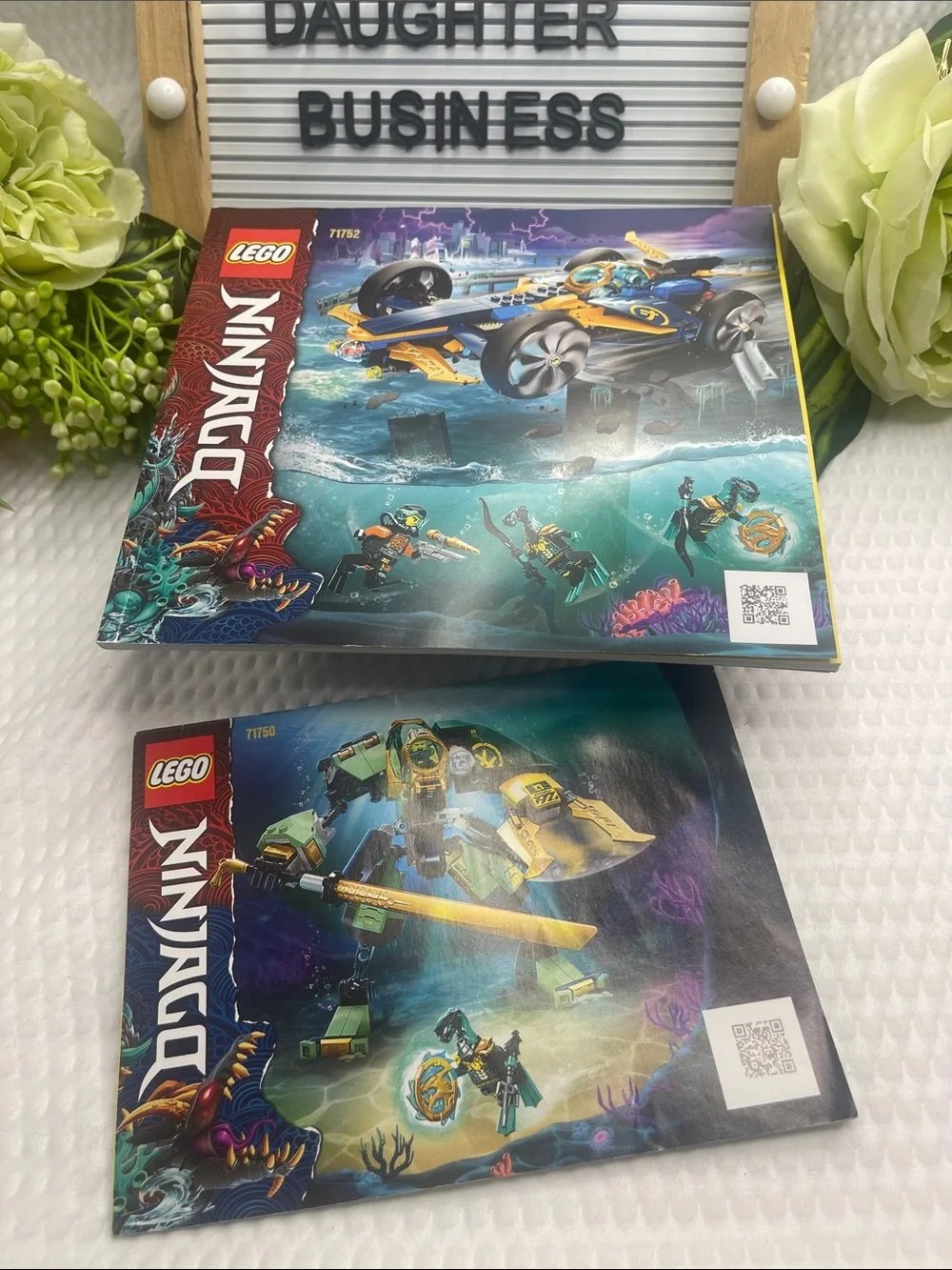 LEGO Ninjago Instruction Manuals Lot 71750 Lloyd’s Hydro Mech & 71752 Ninja Sub